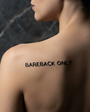 Load image into Gallery viewer, Hot Wife Charms "Bareback Only" Temporary Tattoo