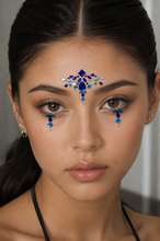 Load image into Gallery viewer, Hot Wife Charms Blue Crystal Jeweled Temporary Face Sticker