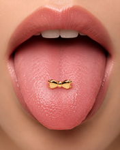Load image into Gallery viewer, Hot Wife Charms Gold Bow Knot Tongue Ring