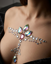 Load image into Gallery viewer, Hot Wife Charms Iridescent Crystal Jeweled Temporary Breast Sticker