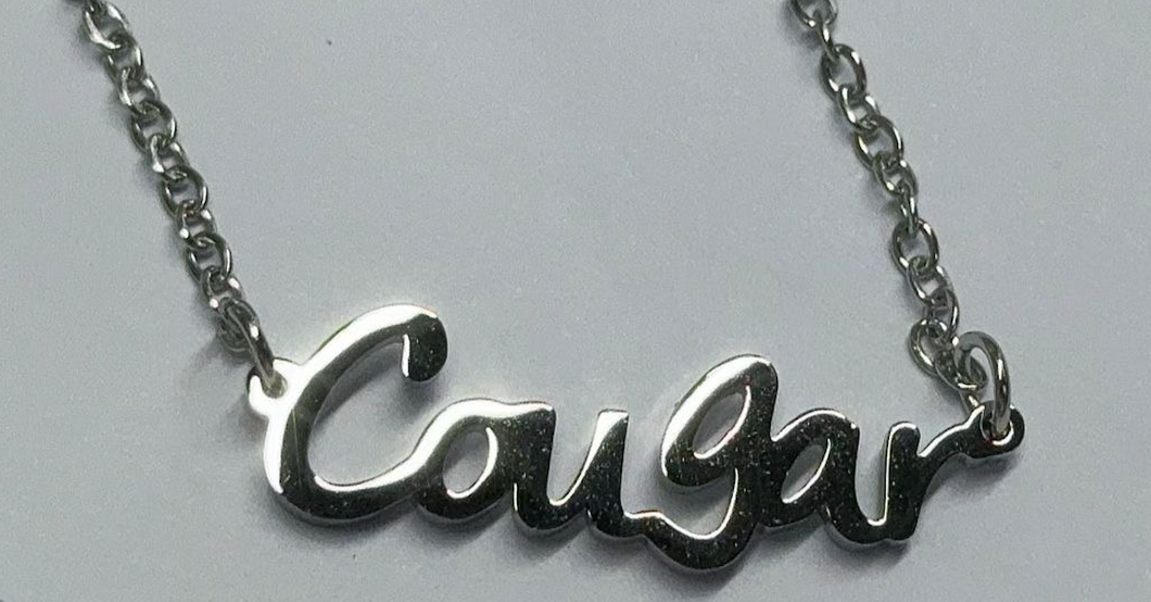 Cougar Necklace, Stainless Steel Silver
