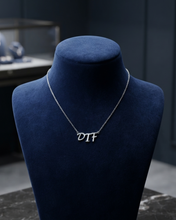 Load image into Gallery viewer, Hot Wife Charms "DTF" Necklace - Stainless Steel Silver