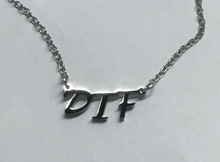 Load image into Gallery viewer, Hot Wife Charms "DTF" Necklace - Stainless Steel Silver