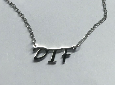 DTF Necklace, Stainless Steel Silver