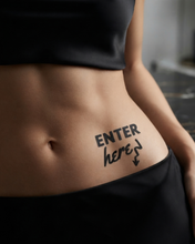 Load image into Gallery viewer, Hot Wife Charms "Enter Here" Temporary Tattoo