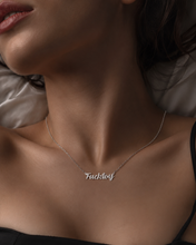 Load image into Gallery viewer, Hot Wife Charms "Fucktoy" Necklace - Stainless Steel Silver/Gold Finish