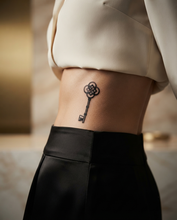 Load image into Gallery viewer, Hot Wife Charms Lock &amp; Key Temporary Tattoo Set