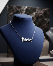 Load image into Gallery viewer, Hot Wife Charms "Kinky" Necklace - Stainless Steel Silver