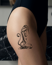 Load image into Gallery viewer, Hot Wife Charms Tribal Stylized "Lady Kitty" Artistic Temporary Tattoo