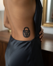 Load image into Gallery viewer, Hot Wife Charms Lock &amp; Key Temporary Tattoo Set