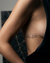 Load image into Gallery viewer, Hot Wife Charms "Nasty Bitch" Script Temporary Tattoo
