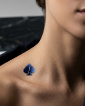 Load image into Gallery viewer, Hot Wife Charms Queen of Spades Temporary Tattoo Sheet