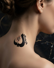 Load image into Gallery viewer, Hot Wife Charms Queen of Spades "Hotwife" Temporary Tattoo