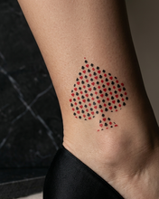 Load image into Gallery viewer, Hot Wife Charms Card Suits Pattern Spade Temporary Tattoo