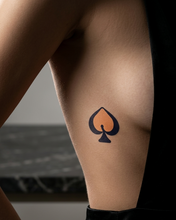 Load image into Gallery viewer, Hot Wife Charms Queen of Spades Symbol Temporary Tattoo