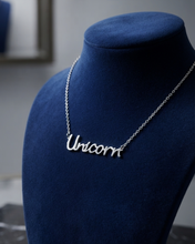 Load image into Gallery viewer, Hot Wife Charms "Unicorn" Necklace - Stainless Steel Silver