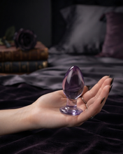 Load image into Gallery viewer, Hot Wife Charms Purple Glass Dildo &amp; Butt Plug (B194)