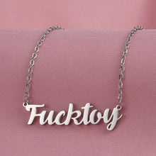 Load image into Gallery viewer, Fucktoy Necklace, Stainless Steel Silver or Gold Finish