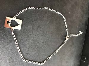 Queen of Spades  Anklet Stainless Steel - HWC LLC