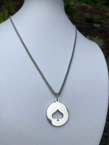 Spade, Queen of -   Charm Necklace or Anklet  or Naval Ring- Stainless Steel