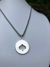 Load image into Gallery viewer, Spade, Queen of -   Charm Necklace or Anklet  or Naval Ring- Stainless Steel
