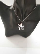 Load image into Gallery viewer, Slut 4 letter Charm Necklace or Anklet - Stainless Steel - HWC LLC