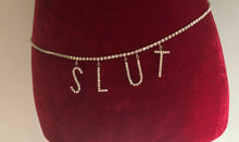 Load image into Gallery viewer, Rhinestone Slut Waist Chain