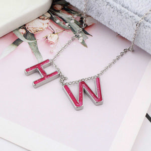 Hotwife HW Necklace or Anklet, Stainless Steel with Rose Enamel