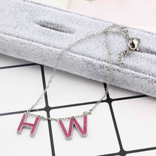 Load image into Gallery viewer, Hotwife HW Necklace or Anklet, Stainless Steel with Rose Enamel