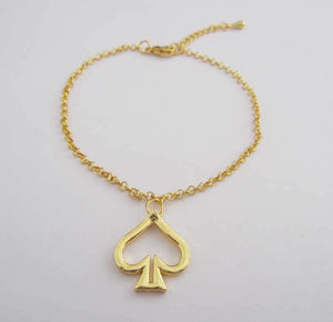 Queen of Spades anklet with Gift Pouch