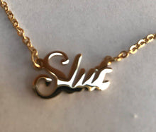 Load image into Gallery viewer, Slut Anklet or Necklace, Stainless Steel with mirror finish gold color