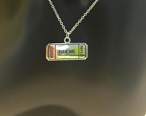 Ride Me ticket -   Charm Necklace or Anklet for Women in Stainless Steel