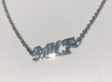 Load image into Gallery viewer, MILF Necklace or Anklet, Stainless Steel with mirror finish silver color - HWC LLC