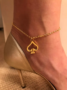 Queen of Spades anklet
