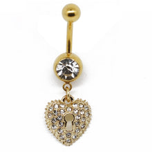 Load image into Gallery viewer, Sexy Locked Heart Navel Belly Ring - HWC LLC