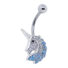 Load image into Gallery viewer, Unicorn Navel Belly Ring