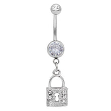 Load image into Gallery viewer, LOCKED  Navel Belly Ring - HWC LLC