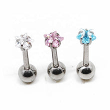 Load image into Gallery viewer, 3 Color Star Ear Cartilage Stud Piercing in Surgical Sterling Silver - HWC LLC