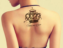 Load image into Gallery viewer, 3 Crown Temporary Tattoos
