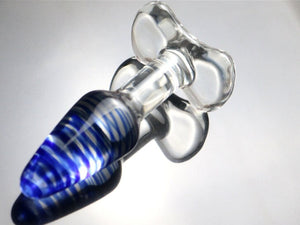 Glass dildo plug