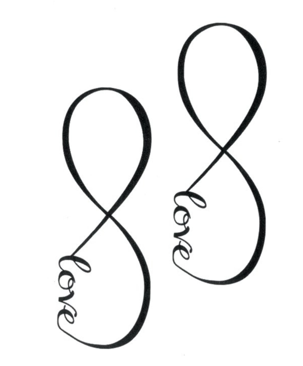 Infinity Love temporary tattoo - HWC LLC