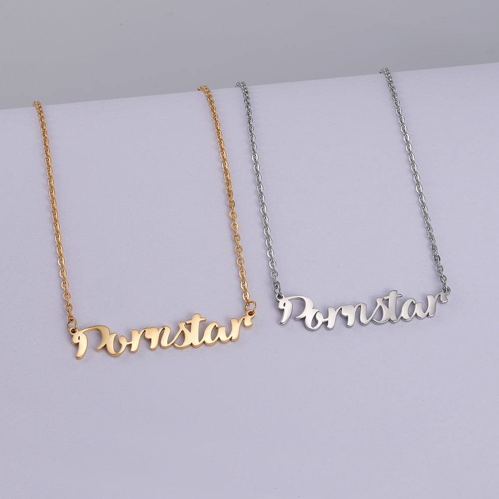 Pornstar Necklace, Stainless Steel Silver or Gold Finish | HWC LLC