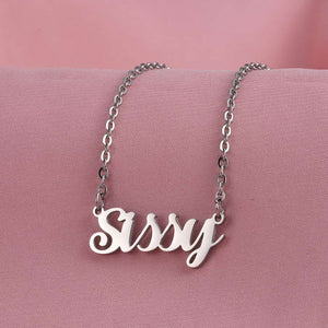 Sissy Necklace, Stainless Steel Silver or Gold Finish