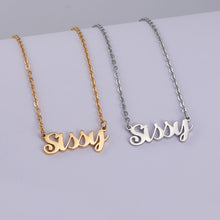 Load image into Gallery viewer, Sissy Necklace, Stainless Steel Silver or Gold Finish