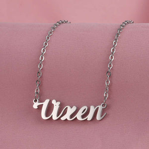 Vixen Necklace, Stainless Steel Silver or Gold Finish
